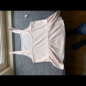 American Eagle light pink peplum top size s/p/ch